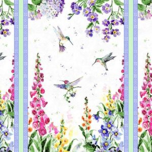 Floral Flutter Panel by Susan Winget for Wilmington Prints 39908-176 Multi  sold by the 1/2 yd.