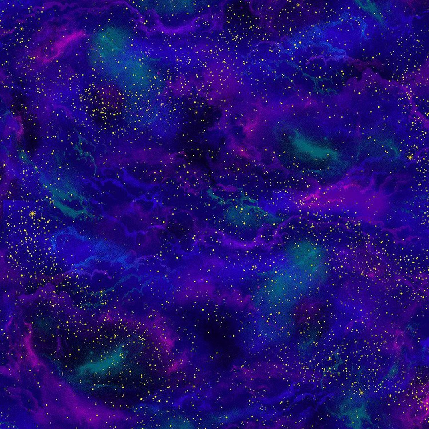 Cosmic Sky by Chong-a Hwang for Timeless Treasures CM2548 Galaxy sold by the 1/2 yd.